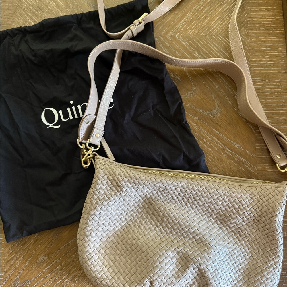 Quince Tan Textured Crossbody Bag - Large size